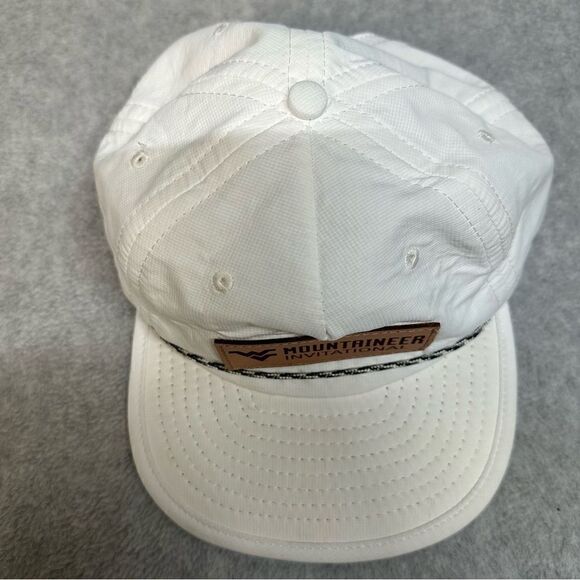 West Virginia Mountaineer Invitational Hat OSFA White SnapBack Rope Trim Outdoor - Picture 2 of 8